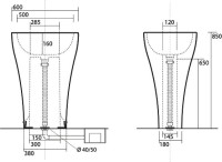 Раковина Kerasan Aquatech 374201