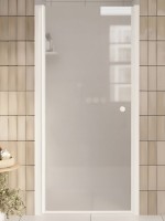 Душевая дверь в нишу Parly DE90F 90x185, профиль белый, стекло матовое