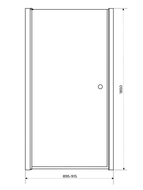 Душевая дверь в нишу Parly DE90F 90x185, профиль белый, стекло матовое