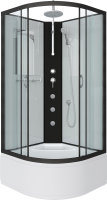 Душевая кабина Niagara Classic NG-6708-14BKTG 90x90 см, без крыши, с гидромассажем и тропическим душем