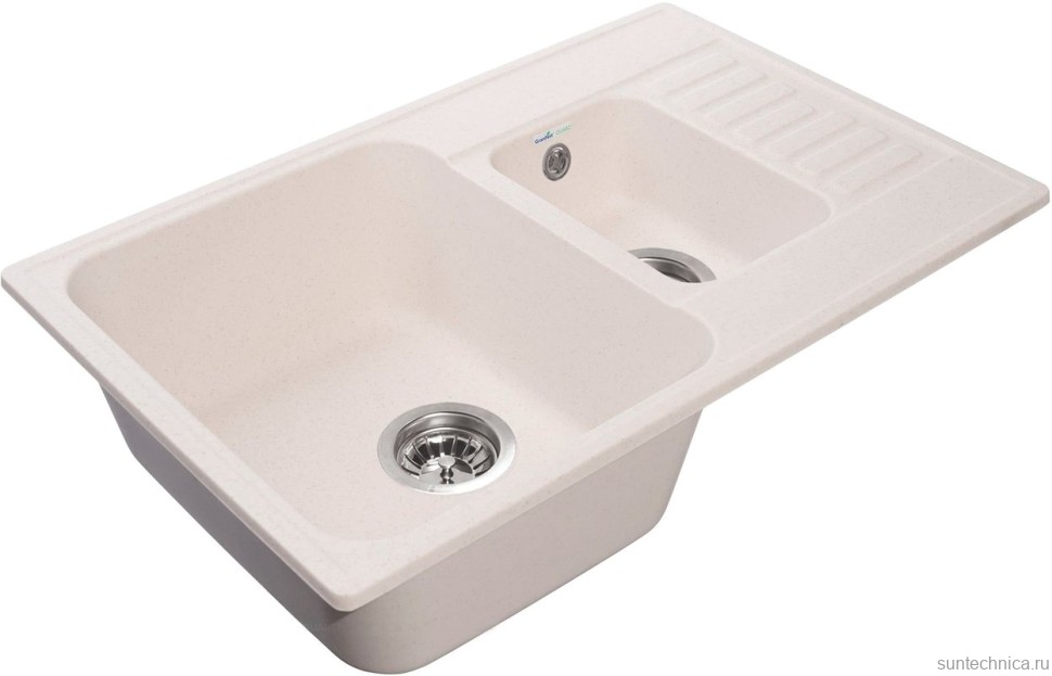 Комплект Мойка GranFest Quarz Z 21K белая + Измельчитель Bone Crusher BC 610-AS