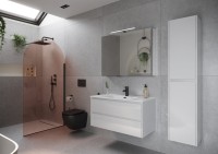 Тумба с раковиной Sancos Libra 100 см белый глянец