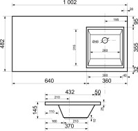 Мебель для ванной комнаты Эстет Dallas Luxe 100 R подвесная, 2 ящика