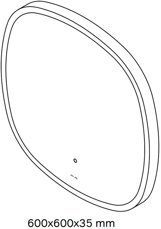 Зеркало AM.PM Func M8FMOX0601WGS 60x60 с подсветкой