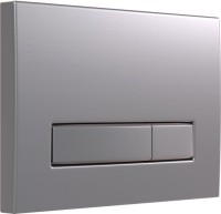 Комплект Унитаз подвесной Gamma PS безободковый, с микролифтом + Инсталляция Atom Line 410 с кнопкой смыва матовый хром