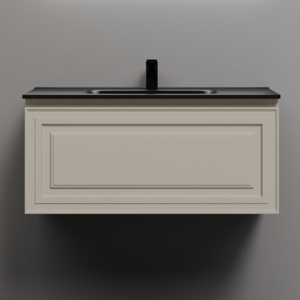 Тумба с раковиной Sancos Very 90 beige soft, раковина CN7002MB