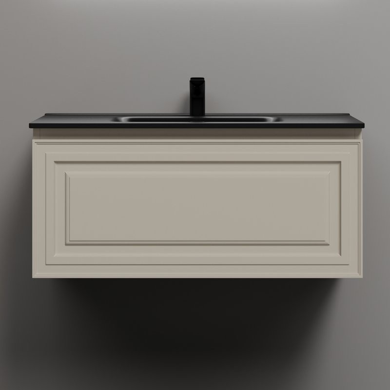 Тумба с раковиной Sancos Very 90 beige soft, раковина CN7002MB