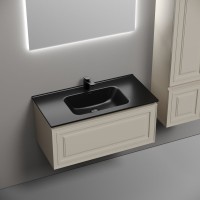 Тумба с раковиной Sancos Very 90 beige soft, раковина CN7002MB