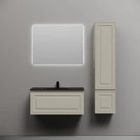 Тумба с раковиной Sancos Very 90 beige soft, раковина CN7002MB