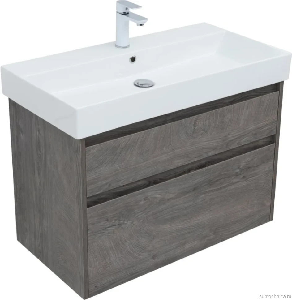 Мебель для ванной комнаты Aquanet Nova Lite 85 дуб рошелье, 2 ящика