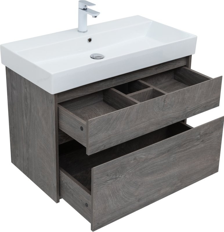 Мебель для ванной комнаты Aquanet Nova Lite 85 дуб рошелье, 2 ящика