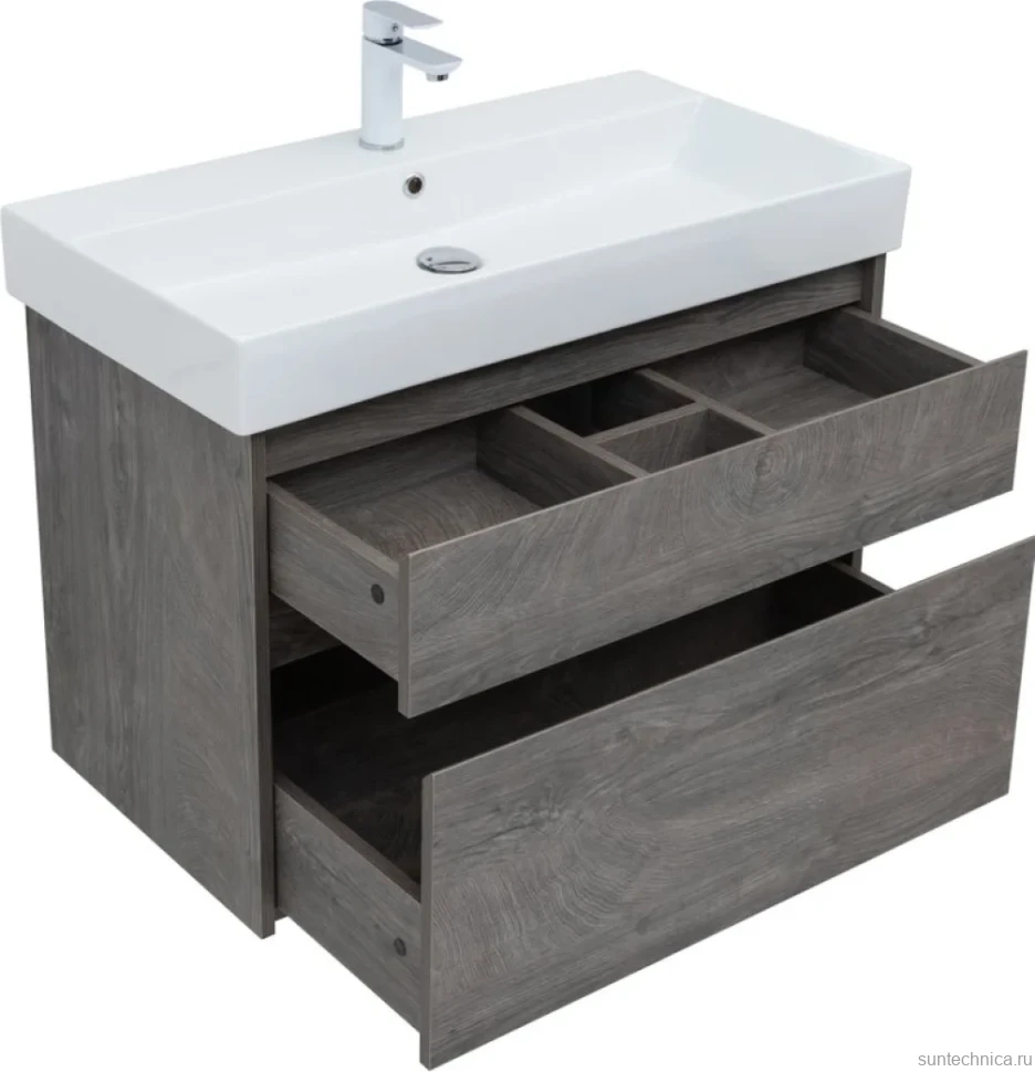 Мебель для ванной комнаты Aquanet Nova Lite 85 дуб рошелье, 2 ящика