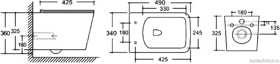 Комплект Унитаз подвесной Ceruttispa Maiella Aria UF CT10480 безободковый, с микролифтом + Инсталляция TECE Now 9400414 4 в 1 с кнопкой смыва