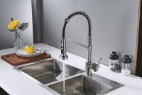 Смеситель для кухни Shevanik S963L с гибким изливом, сатин