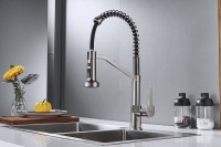 Смеситель для кухни Shevanik S963L с гибким изливом, сатин