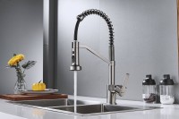 Смеситель для кухни Shevanik S963L с гибким изливом, сатин
