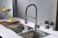 Смеситель для кухни Shevanik S963L с гибким изливом, сатин