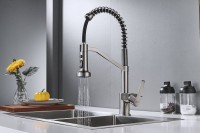 Смеситель для кухни Shevanik S963L с гибким изливом, сатин