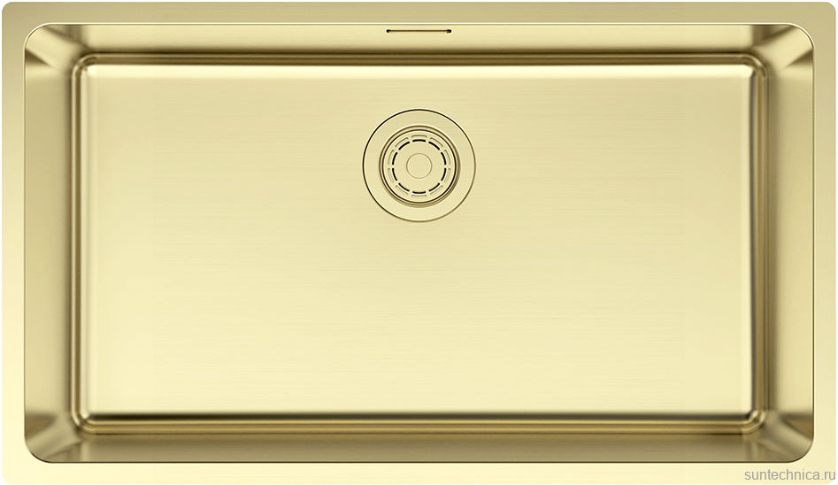 Комплект Мойка Paulmark Yuni YU76-LG светлое золото + Измельчитель Intenso