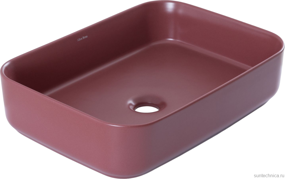 Накладная раковина Allen Brau Fantasy Quad 50x36, бордо