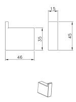 Крючок AltroBagno Aperto 081004 Cr глянцевый хром, на шурупах