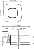Встраиваемый смеситель для душа и ванны Wasserkraft Ems A9551.266.316.328.156.155 С ВНУТРЕННЕЙ ЧАСТЬЮ, белый