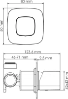 Встраиваемый смеситель для душа и ванны Wasserkraft Ems A9551.266.316.328.156.155 С ВНУТРЕННЕЙ ЧАСТЬЮ, белый