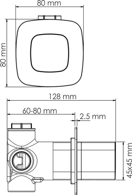 Встраиваемый смеситель для душа и ванны Wasserkraft Ems A9551.266.316.328.156.155 С ВНУТРЕННЕЙ ЧАСТЬЮ, белый