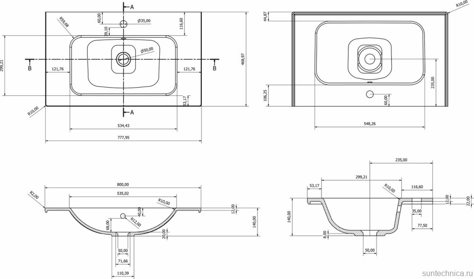 Мебель для ванной комнаты Aquanet Бостон М 80 ручки золото