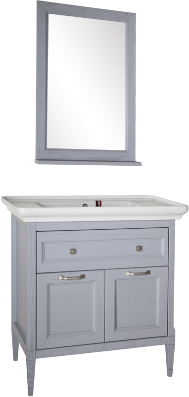 Мебель для ванной комнаты ASB-Woodline Гранда 85 серая