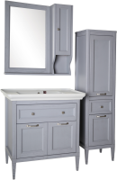 Мебель для ванной комнаты ASB-Woodline Гранда 85 серая Мебель для ванной комнаты ASB-Woodline Гранда 85 серая