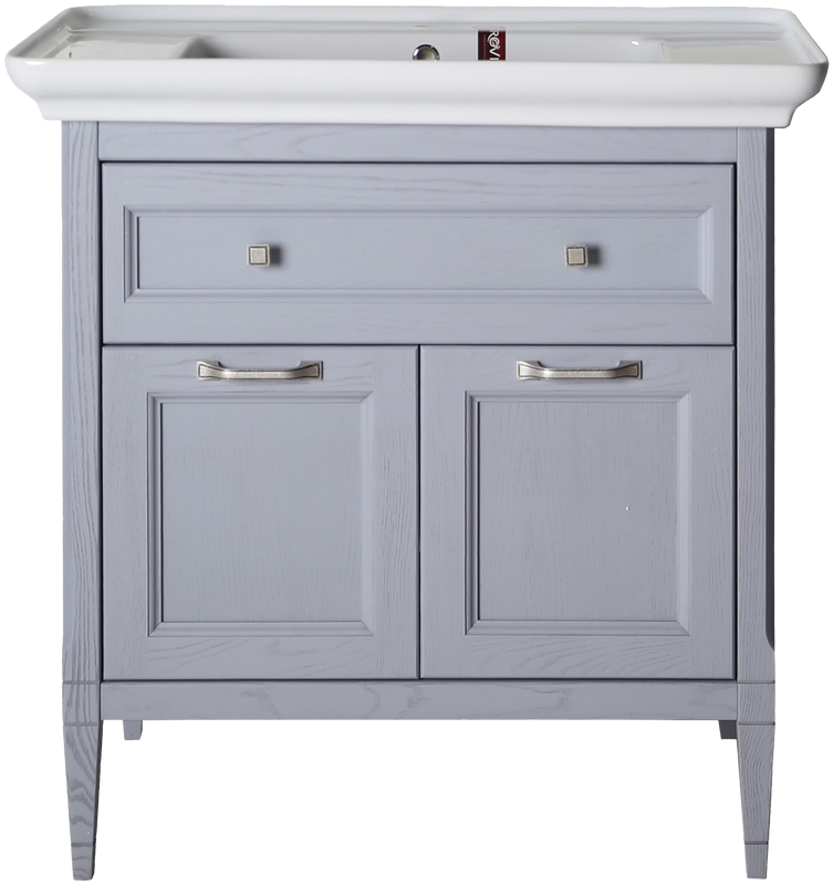 Мебель для ванной комнаты ASB-Woodline Гранда 85 серая