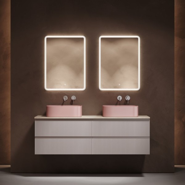 Мебель для ванной комнаты Sancos Snob R 160 doha soft, столешница бежевая TT160A2, раковина CN6052MP