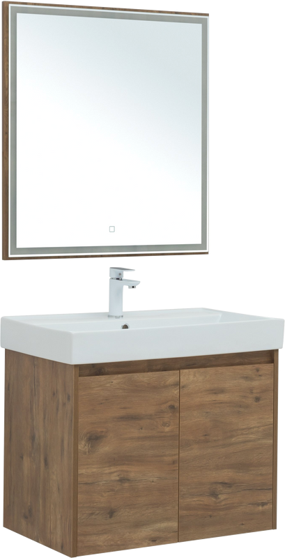 Мебель для ванной комнаты Aquanet Nova Lite 75 дуб рустикальный, с дверками