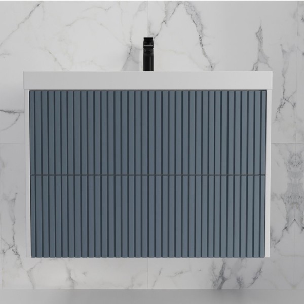 Тумба с раковиной Style Line Стокгольм 80 подвесная, графит софт