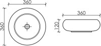 Накладная раковина Ceramicanova Element CN6050MB черная матовая