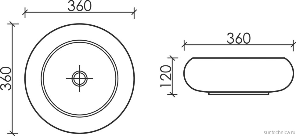 Накладная раковина Ceramicanova Element CN6050MB черная матовая