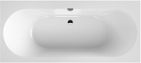 Акриловая ванна Villeroy & Boch Oberon 2.0 UBQ170OBR2DV-01 170x75 см, встраиваемая, цвет альпийский белый, на ножках, со сливом-переливом, фурнитура белая