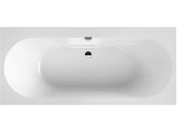 Акриловая ванна Villeroy & Boch Oberon 2.0 UBQ170OBR2DV-01 170x75 см, встраиваемая, цвет альпийский белый, на ножках, со сливом-переливом, фурнитура белая