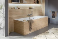 Акриловая ванна Villeroy & Boch Oberon 2.0 UBQ170OBR2DV-01 170x75 см, встраиваемая, цвет альпийский белый, на ножках, со сливом-переливом, фурнитура белая