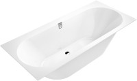 Акриловая ванна Villeroy & Boch Oberon 2.0 UBQ170OBR2DV-01 170x75 см, встраиваемая, цвет альпийский белый, на ножках, со сливом-переливом, фурнитура белая