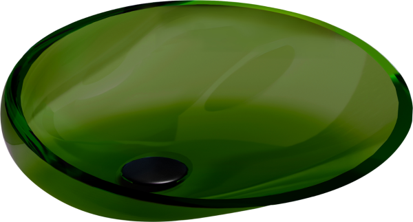 Накладная раковина Abber Kristall AT2812 emerald, зеленая