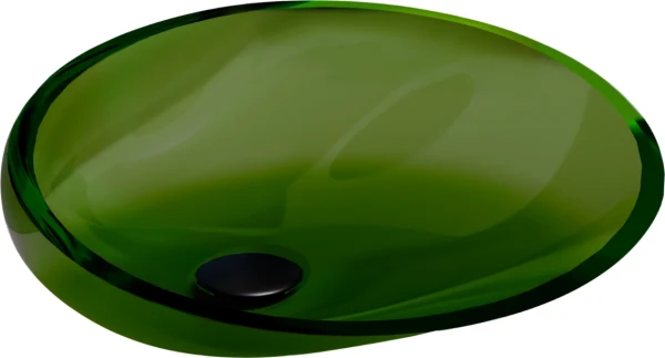 Накладная раковина Abber Kristall AT2812 emerald, зеленая