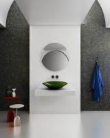 Накладная раковина Abber Kristall AT2812 emerald, зеленая