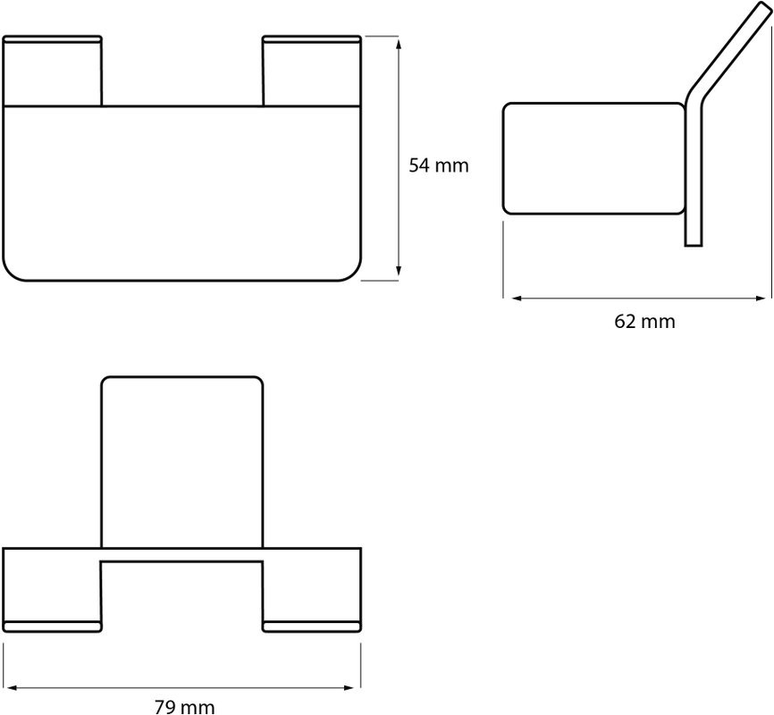 Крючок DEKOR BANYO SS 304 Gold SS304 008 12 золото, на шурупах