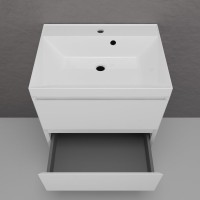 Тумба подвесная "Манхэттен 60" ЭМАЛЬ, под раковину ASTI, 2 ящика, PLUS, белый Тумба подвесная "Манхэттен 60" ЭМАЛЬ, под раковину ASTI, 2 ящика, PLUS, белый