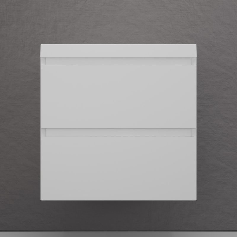 Тумба подвесная "Манхэттен 60" ЭМАЛЬ, под раковину ASTI, 2 ящика, PLUS, белый