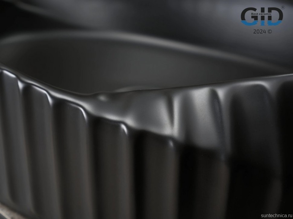 Накладная раковина GID Creativo Bm888 60 матовая черная, овальная, фаянс