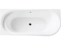 Акриловая ванна BelBagno BB410-1700-780-L без опоры 170x80 см, левая, пристенная, белая, со сливом-переливом