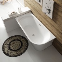 Акриловая ванна BelBagno BB410-1700-780-L без опоры 170x80 см, левая, пристенная, белая, со сливом-переливом